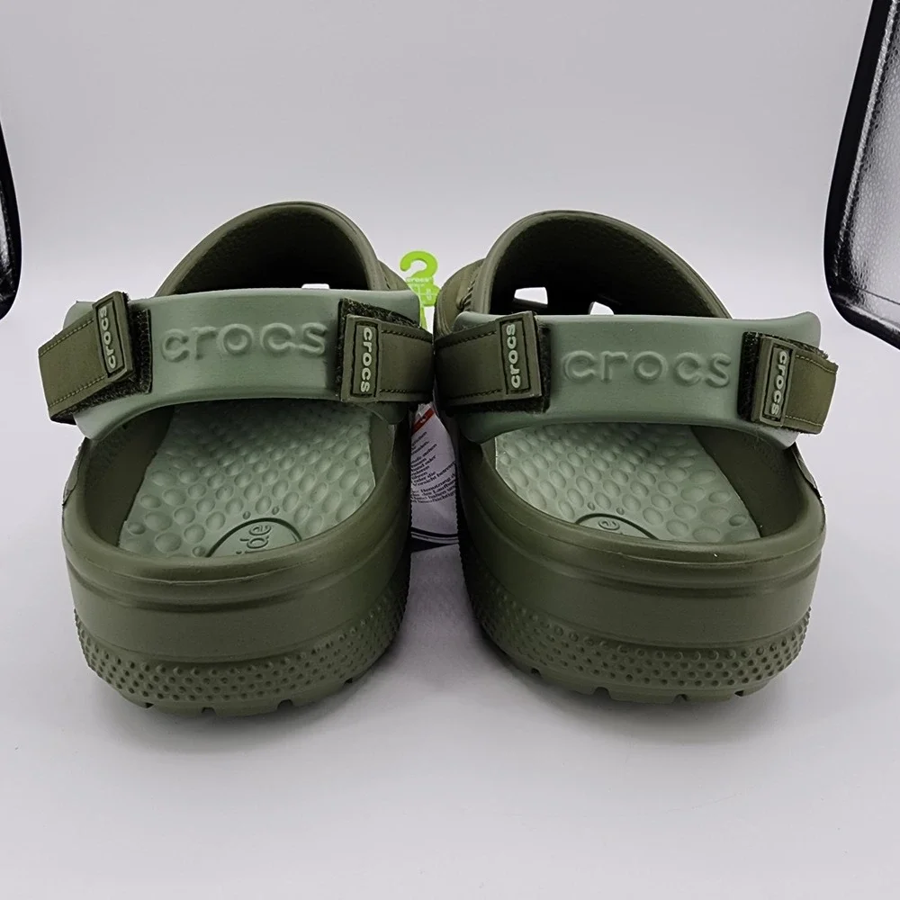 Crocs Yukon Vista II Clogs Mens‎ 13 LiteRide Adjustable Strap Army Green NEW
